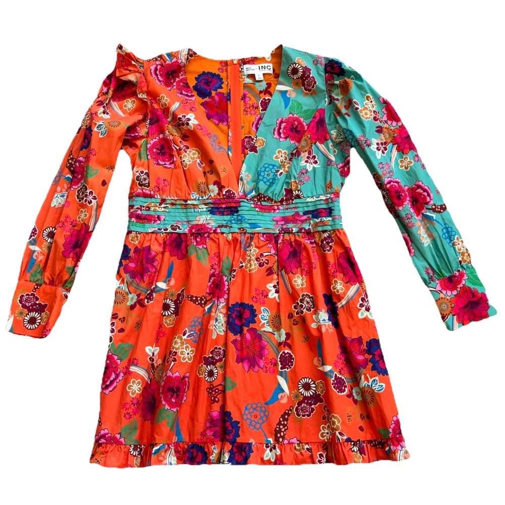 Misa Hylton for INC International Concepts Ruffle V-Neck Dress Size XL - Picture 1 of 7